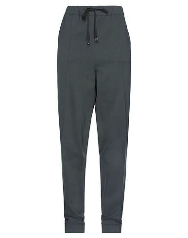 LIVIANA CONTI Casual trouser Dark green 68% Viscose, 27% Polyamide, 5% Elastane