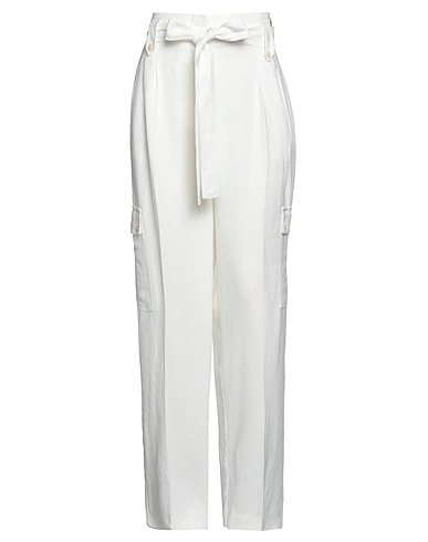 TWINSET Pantalón Blanco 73% Viscosa, 27% Lino