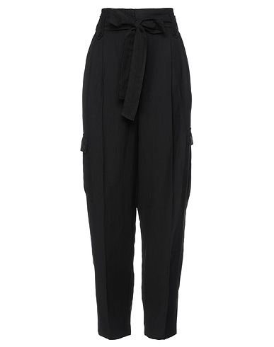 TWINSET Casual trouser Black 73% Viscose, 27% Linen