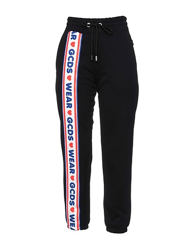 GCDS Pantalone Nero 100% Cotone