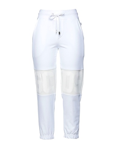 GCDS Pantalone Bianco 100% Cotone