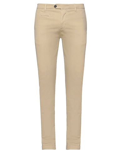 NOVEMB3R Casual trouser Beige 98% Cotton, 2% Elastane