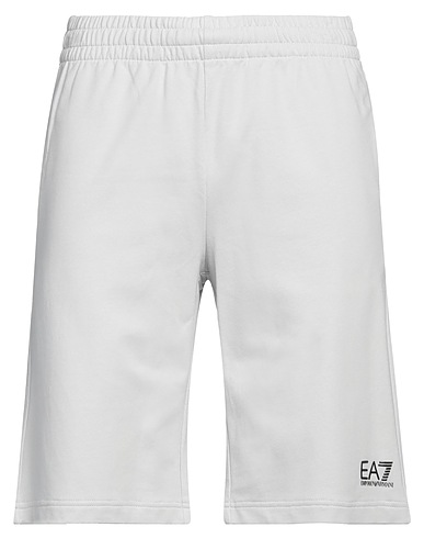 EA7 Shorts & Bermuda Light grey 100% Cotton