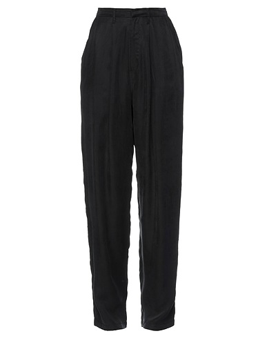 WEILI ZHENG Casual pants Black 60% Cupro, 40% Viscose