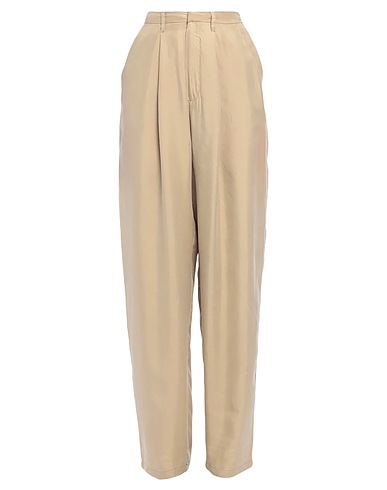 WEILI ZHENG Pantalone Beige 60% Cupro, 40% Viscosa