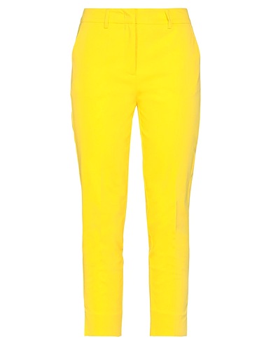 RUE DU BAC Casual pants Yellow 62% Cotton, 33% Polyester, 5% Elastane