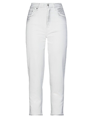 7 FOR ALL MANKIND Denim pants White 91% Cotton, 7% Elastomultiester, 2% Elastane