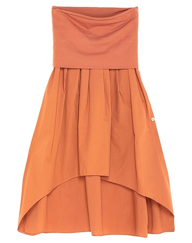 MANILA GRACE Midi skirt Apricot 100% Cotton, Elastane