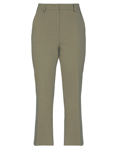 RUE DU BAC Casual trouser Military green 70% Cotton, 27% Polyester, 3% Elastane