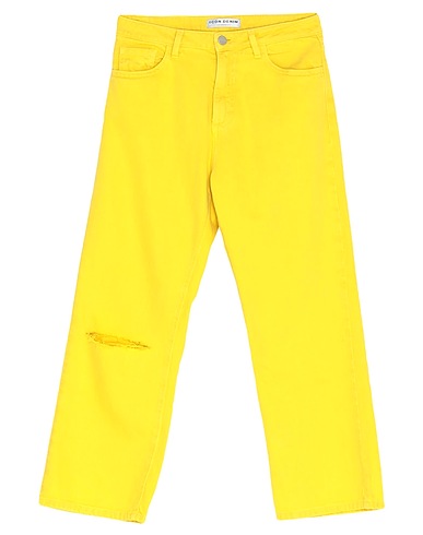 ICON DENIM Bootcut Jeans Yellow 100% Cotton