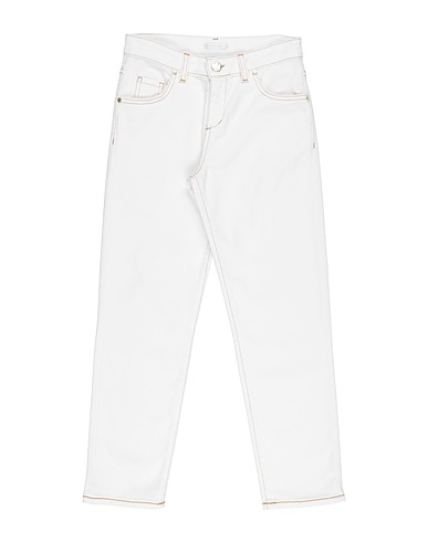 L:Ú L:Ú by MISS GRANT Casual trouser White 98% Cotton, 2% Elastane