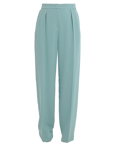 EMPORIO ARMANI Casual pants Sage green 50% Viscose, 47% Acetate, 3% Elastane, Polyester, Wool