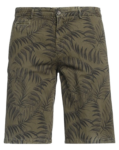 ALTEA Shorts & Bermuda Verde militare 62% Lino, 38% Cotone