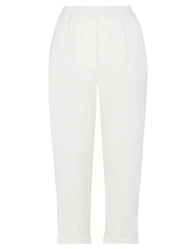 KONTATTO Casual trouser White 97% Cotton, 3% Elastane