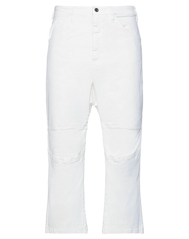 NOSTRASANTISSIMA Casual pants White 97% Cotton, 3% Elastane
