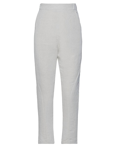 NOSTRASANTISSIMA Casual pants Light grey 96% Cotton, 4% Elastane