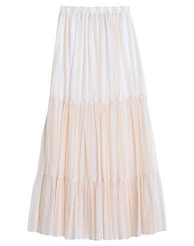 MSGM Langer Rock Beige 100% Baumwolle