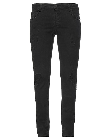 MESSAGERIE Denim trousers Black 98% Cotton, 2% Elastane
