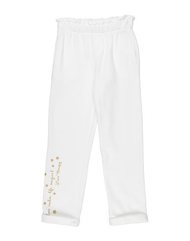 LOVE THERAPY Casual pants White 100% Cotton
