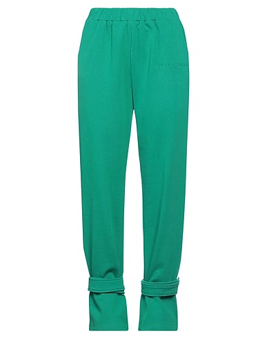 WEILI ZHENG Casual trouser Emerald green 100% Cotton
