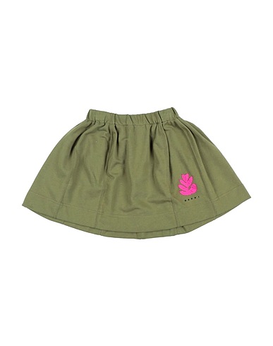 MARNI Gonna Verde militare 100% Cotone, Poliestere