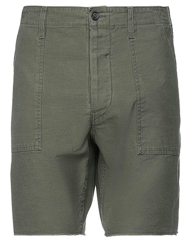 PRESIDENT'S Shorts & Bermuda Military green 100% Cotton, Glass, Horn