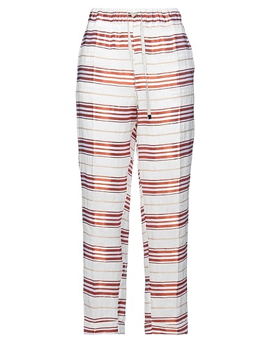 LIVIANA CONTI Pantalone Bianco 75% Lino, 22% Acetato, 3% Elastan