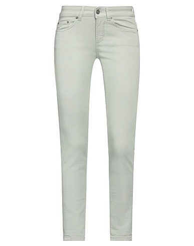 DONDUP Denim trousers Sage green 92% Cotton, 6% Elastomultiester, 2% Elastane