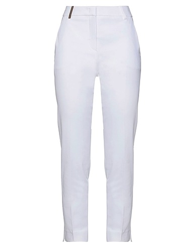 PESERICO Pantalone Bianco 98% Cotone, 2% Elastan