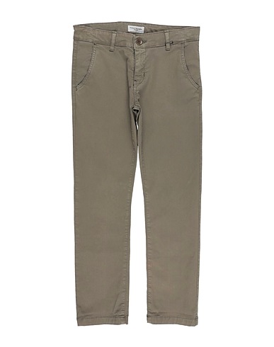 PAOLO PECORA Casual pants Military green 98% Cotton, 2% Elastane