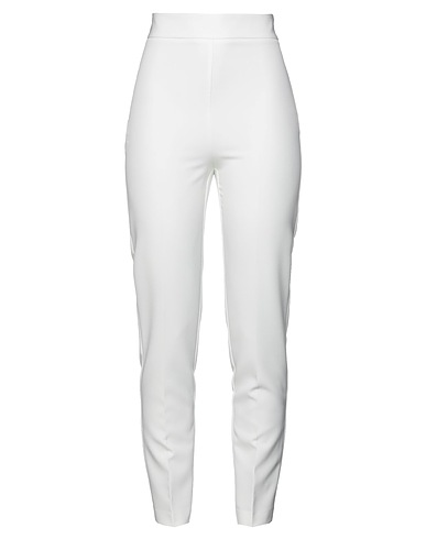 GATTINONI Casual trouser White 88% Polyester, 12% Elastane