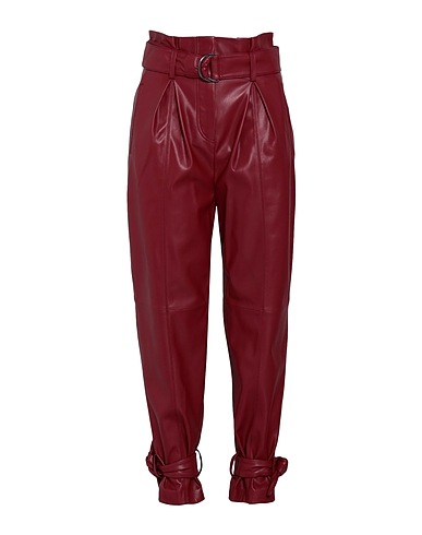 KARL LAGERFELD パンツ FAUX LEATHER PANTS
 ガーネット ポリウレタン 100% / ポリエステル