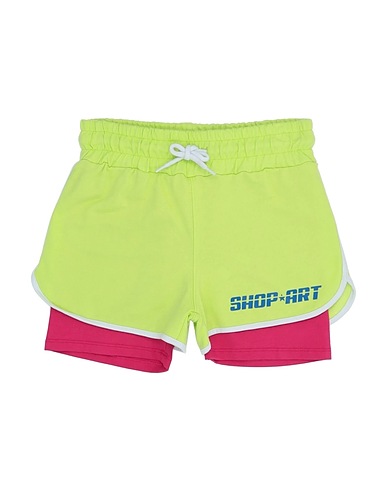SHOPART Shorts & Bermuda Lime green 100% Cotton, Elastane