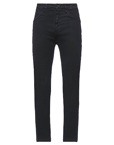 NOSTRASANTISSIMA Denim pants Black 97% Cotton, 3% Elastane