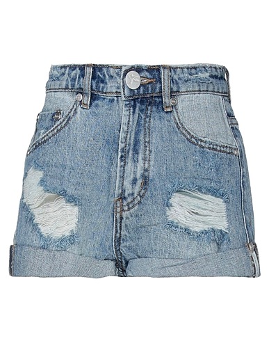 ONE TEASPOON Denim shorts Blue 80% Cotton, 20% Recycled cotton
