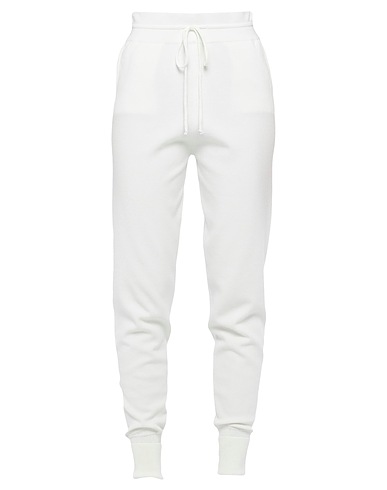 KONTATTO Casual trouser White 69% Viscose, 29% Acrylic, 2% Elastane