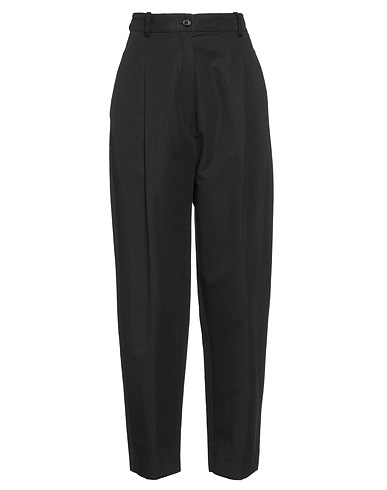 GRIFONI Casual pants Black 72% Cotton, 28% Linen