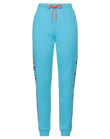 BIKKEMBERGS Casual pants Azure 95% Cotton, 5% Elastane