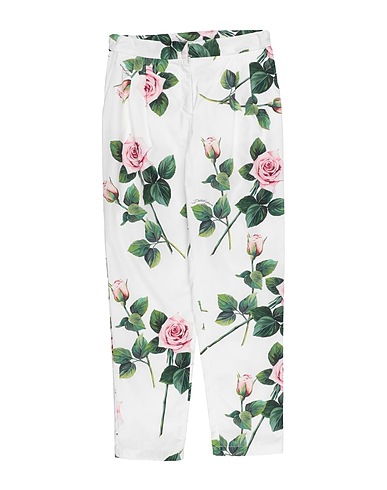 DOLCE&GABBANA Casual trouser White 100% Cotton