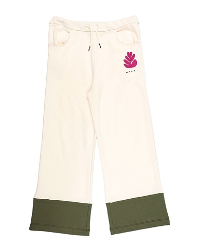 MARNI Casual pants Ivory 100% Cotton, Polyester