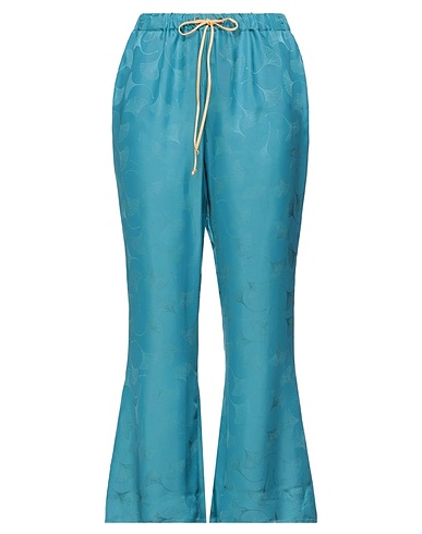 MERCI ITALIA Casual trouser Turquoise 100% Viscose
