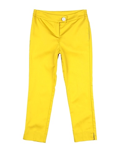 LIU •JO Casual pants Yellow 97% Cotton, 3% Elastane