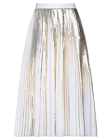 VALENTINO GARAVANI Midi skirt White 75% Cotton, 25% Polyester