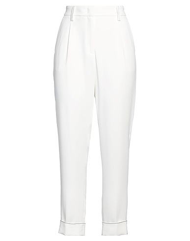 PESERICO Casual pants White 100% Polyester
