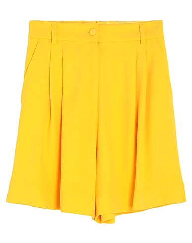 DOLCE&GABBANA Shorts & Bermuda Giallo ocra 51% Viscosa, 46% Acetato, 3% Elastan