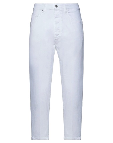 DON THE FULLER Denim pants White 98% Cotton, 2% Elastane