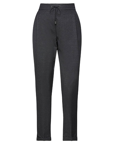 FABIANA FILIPPI Casual trouser Charcoal 98% Virgin Wool, 1% Polyamide, 1% Polyester