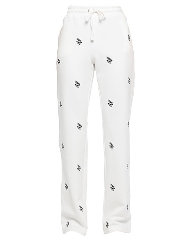 REDValentino Casual trouser White 89% Cotton, 11% Polyester