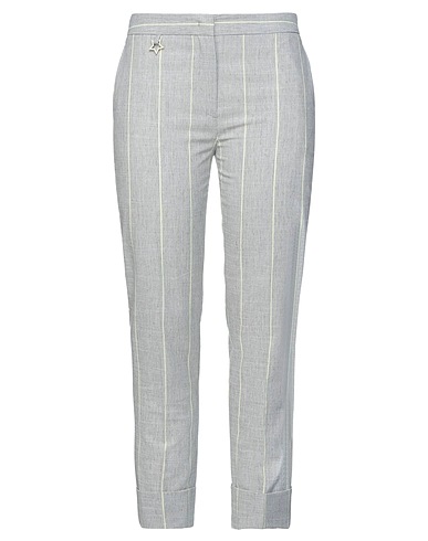 LORENA ANTONIAZZI Casual pants Light grey 49% Virgin Wool, 40% Cotton, 10% Linen, 1% Elastane