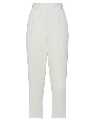WEILI ZHENG Casual trouser Beige 92% Polyester, 8% Viscose